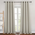 NICETOWN Natural Room Darkening Bedroom Curtains 96 inches Long, Grommet by NICETOWN