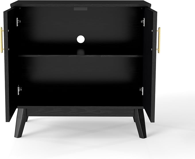 LKTART Black Sideboard Buffet, Small Storage Cabinet - Image 4