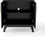 LKTART Black Sideboard Buffet, Small Storage Cabinet - Image 4