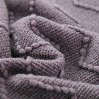 BOURINA Dark Lavender Throw Blanket 50 x90 Inches Textured Solid Soft Sofa - Image 6