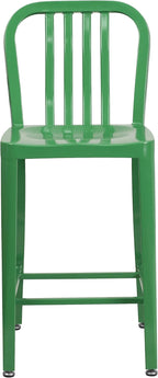 Flash Furniture Commercial Grade 24" High Green Metal Indoor-Outdoor Counter - Image 8