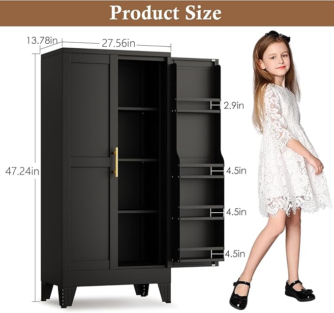 GAIOUS Metal Kitchen Pantry Cabinet, Storage Cabinets - Image 2