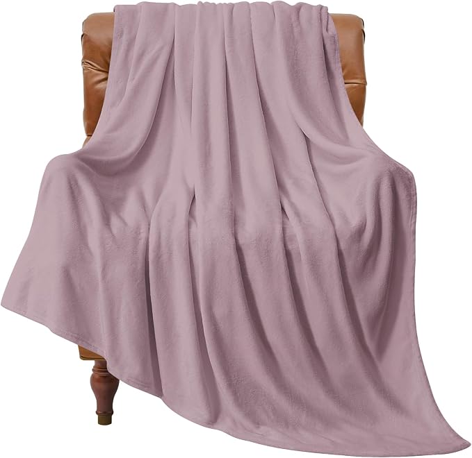 BEDELITE Fleece Blanket Soft Plush Twin Size Blanket Dusky Violet 60"x80" | by BEDELITE