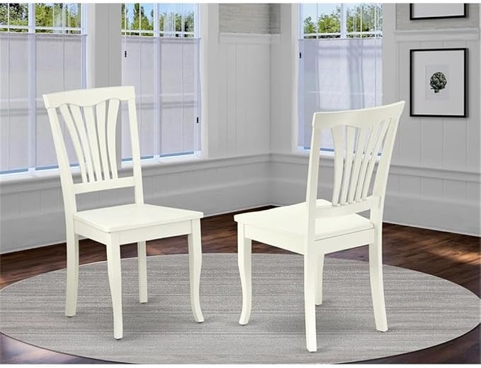 East West Furniture AVC-LWH-W Avon Dining Chairs - Image 2