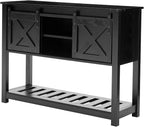 Black Farmhouse Entryway Table, Rustic Hallway Table - Image 7