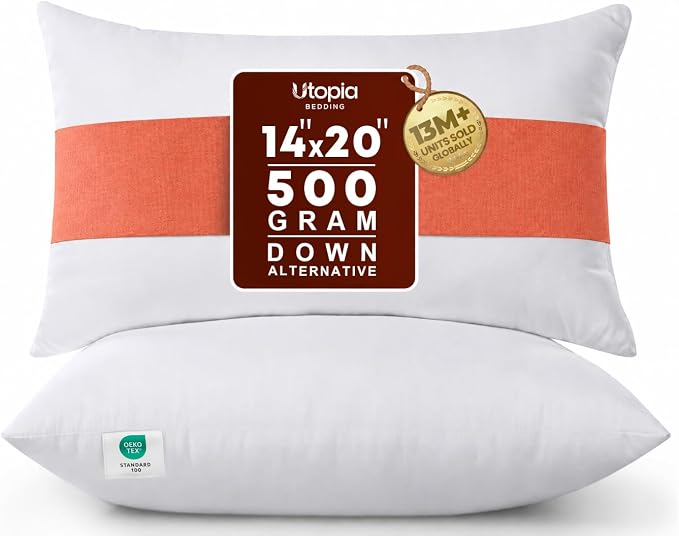 Utopia Bedding 14x20 Pillow Inserts, 2 Pack | Indoor cushion inserts by UTOPIABEDDING