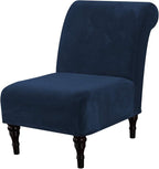 H.VERSAILTEX Armless Accent Chair Covers Thick Velvet Armless Chair Slipcovers by HVERSAILTEX