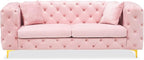 DAMAIFROM 75" Sofa Couch Mid Century Modern Velvet Couch Tufted Button Sofa - Image 8