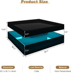 HedoAjim Black LED Coffee Table - Image 2