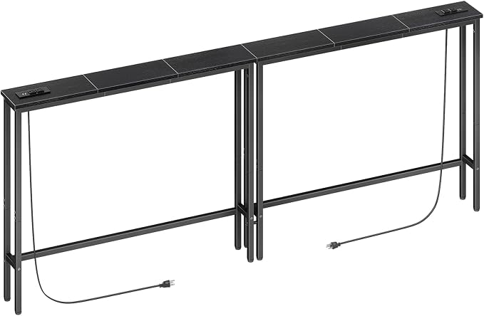 ELYKEN 2 Pack 5.9" Narrow Console Sofa Table by ELYKEN