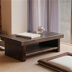 Side Table Asian Antique Furniture Japanese Floor Tea Table Rectangle Living - Image 6