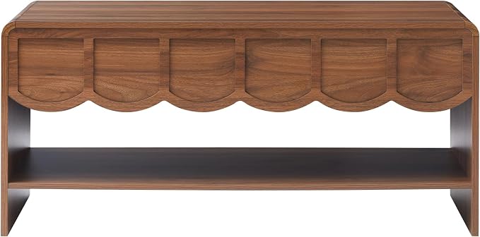 Lift Top Coffee Table with Hidden Compartment, 2 Tier Wooden Center Table with - Image 9