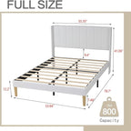 AGARTT Upholstered Platform Bed Frame Full Size - Image 2