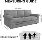 100% WaterproofCouch Cover 4-Piece Set Striped Sofa Slipcovers - Image 2