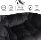 Tiita Lazy Chair with Ottoman, Comfy Leisure Sofa Armchair with Ottoman - Image 9