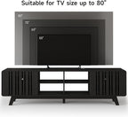 ONBRILL 70-Inch TV Stand for TVs up to 80 Inch, Mid-Century Modern Television - Image 4