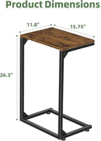 Simple Trending C Shaped Side Table, Small End Table Set of 2, TV Trays Sofa - Image 3