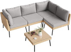 Aoxun 5-Piece Patio Furniture Set, Wicker Outdoor Furniture - Image 9