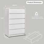 Aitjunz Modern 5 Drawers Dresser - Image 2