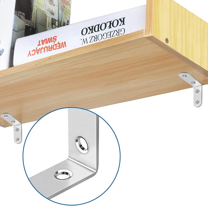 16 Pcs L Bracket Stainless Steel Corner Brace Sets, 90 Degree Right Angle - Image 5