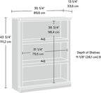 Sauder Miscellaneous Storage 3-Shelf Bookcase/ Book shelf, Salt Oak finish - Image 3