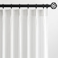Topfinel White Pinch Pleat Linen Curtains by Topfinel