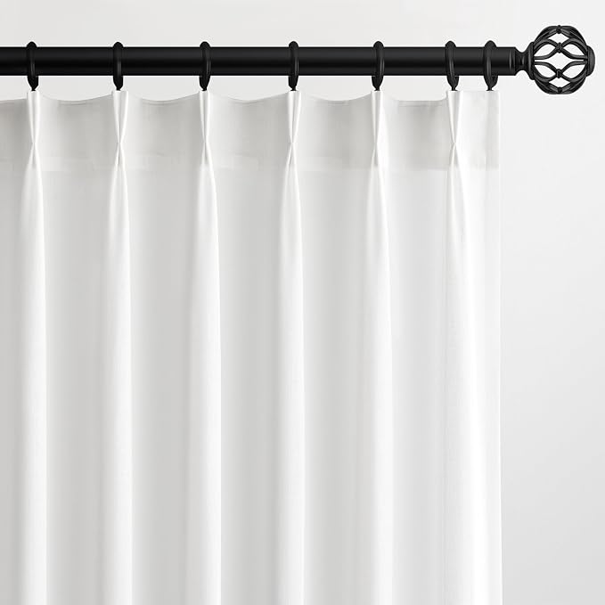 Topfinel Pinch Pleated Curtains 100 Inches Long 2 Panels Set, 40x95 inch Length by Topfinel