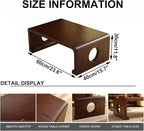 Japanese Floor Table, Japanese Coffee Table, Retro Japanese Wooden Table - Image 2