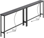 SUPERJARE 78.8 Inch Narrow Console Table by SUPERJARE