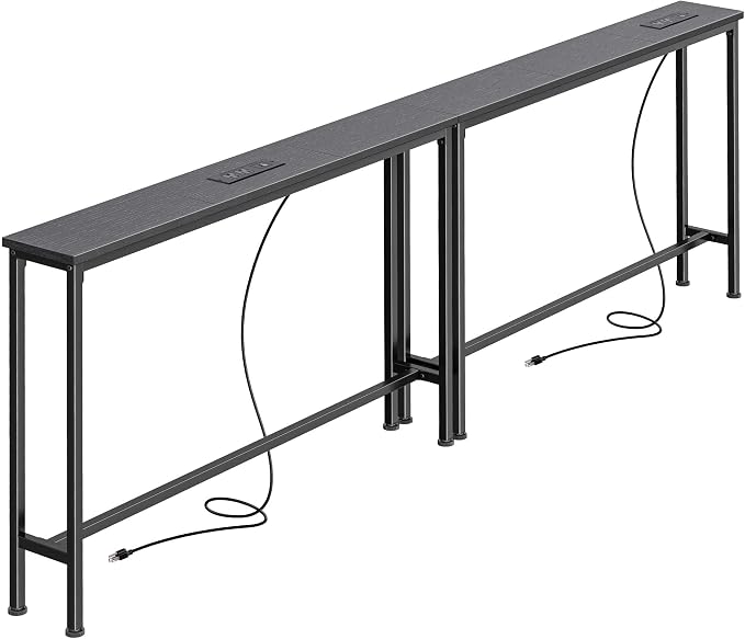 SUPERJARE 78.8 Inch Narrow Console Table by SUPERJARE