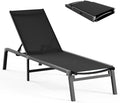 Ciokea Aluminum Chaise Lounge Ourdoor, Foldable & Assemble Free Outdoor Lounge by CIOKEA