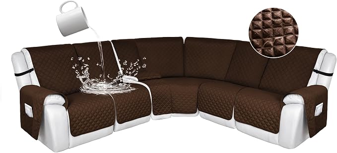 HDCAXKJ 100% Waterproof Reclining Sectional Couch Covers L Shape Recliner Sofa by HDCAXKJ