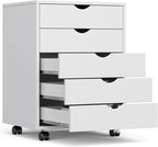 OLIXIS 5 Drawer Mobile File Cabinet Under Desk Storage Organization by OLIXIS