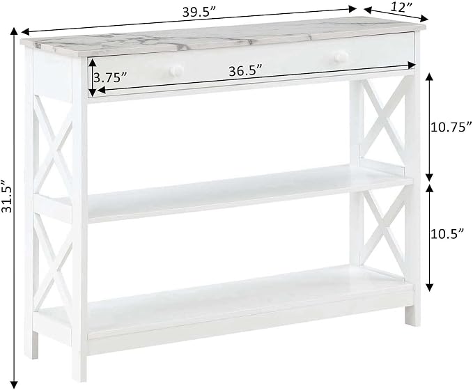 Convenience Concepts Oxford 1 Drawer Console Table - Image 3