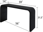 59" Wood Black Console Table - Image 2