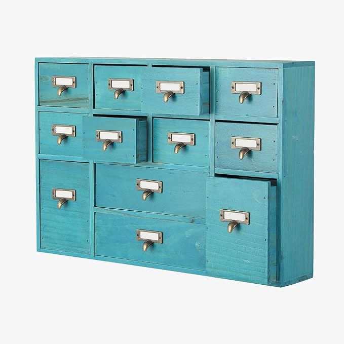 12 Drawers Apothecary Cabinet by PACKGILO