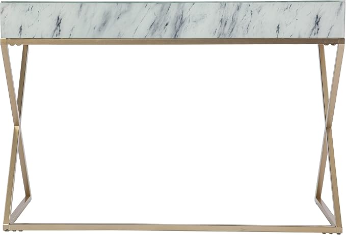 SEI Furniture - Kamblemore Faux Marble Writing Desk - Transitional Design - Image 5