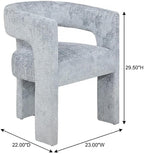 Jofran Gwen Jacquard Upholstered Accent Chair, Modern Luxury Plush Sculptural - Image 3
