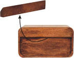 Furniture Solid Wood Curved Honey Caramel Wall Mounted Bedside - Image 5