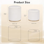 PINPLUS Round Ottoman with Storage Set of 2, Vanity Stool with Tray Storage - Image 3