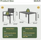 Aoxun 8-Piece Patio Table and Chairs Set & 15ft Patio Umbrella - Image 4