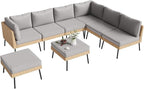 Aoxun 8-Piece Patio Furniture Set, Wicker Outdoor Furniture - Image 9