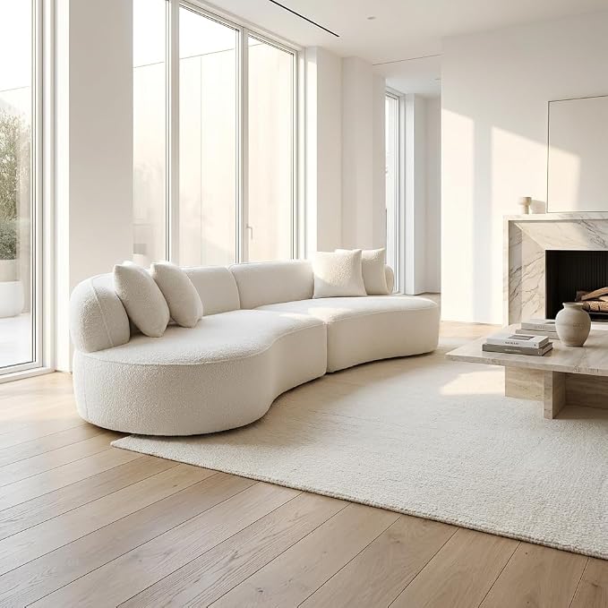 Compressed C-Shaped Sectional Sofa, 2-Box Easy Delivery, No Tools Assembly - Image 3