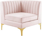 Modway EEI-4346-PNK Triumph Channel Tufted Performance Velvet Loveseat - Image 5