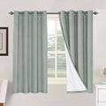 H.VERSAILTEX Linen Blackout Curtains 63 Inches Long 100% Blackout Thermal by HVERSAILTEX