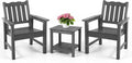 Stoog 3 Piece Patio Dining Sets, All-Weather Outdoor Chairs Set of 2 by Stoog