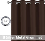 Yakamok Room Darkening Curtains 52x108 inch Chocolate Brown-Living Room | 2 - Image 2