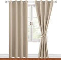 Blackout Curtains for Bedroom, 52 x 84 Inches Long, Taupe 2 Panels | Thermal by Hiasan