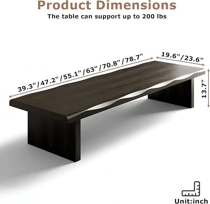 Wooden Japanese Floor Table, Floor Table - Image 2