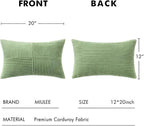 MIULEE Sage Green Decorative Lumbar Throw Pillow Covers 12x20 Inch 2 Pack | - Image 6